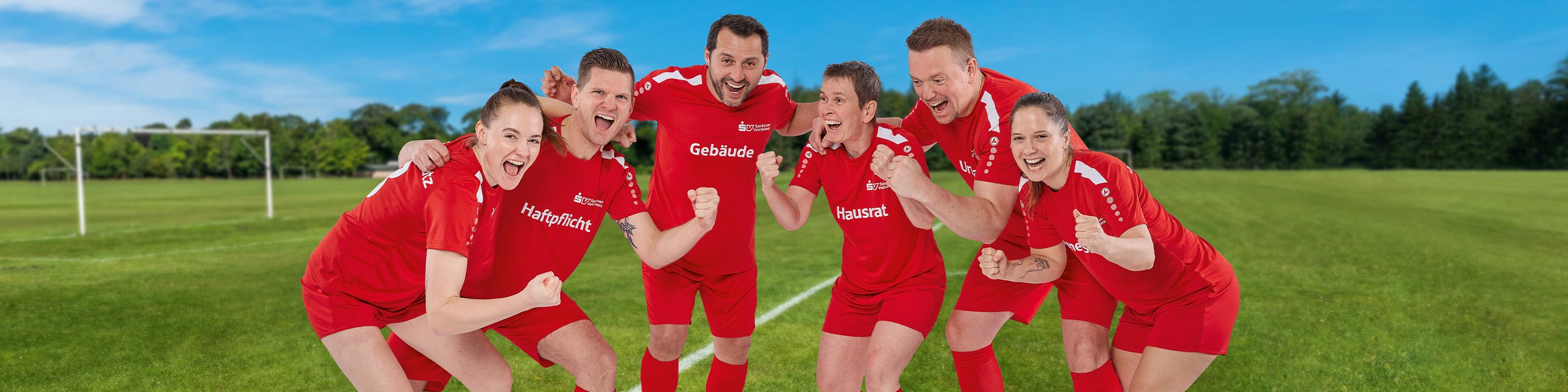 PrivatSchutz - jubelnde Fußballspieler