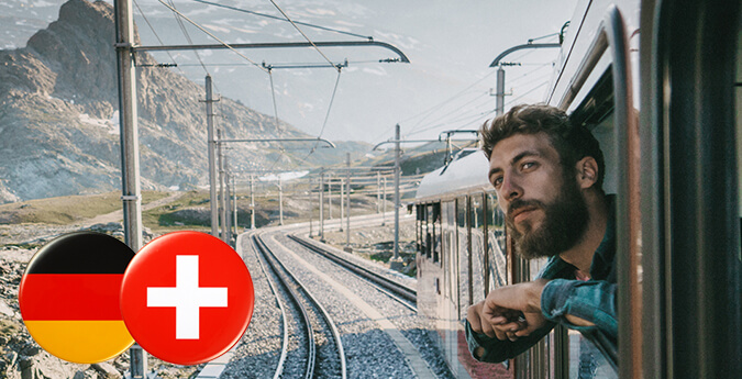 SV Grenzgänger - Mann im Zug Richtung Schweiz