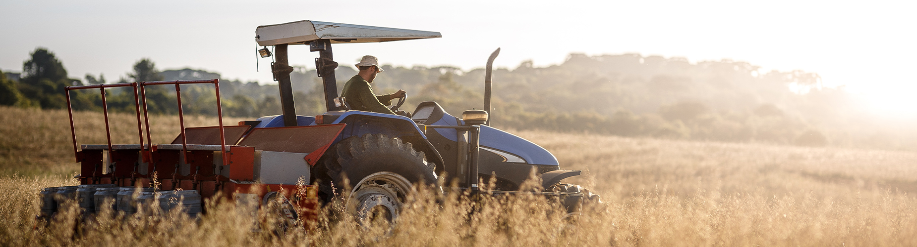 Traktor auf Feld