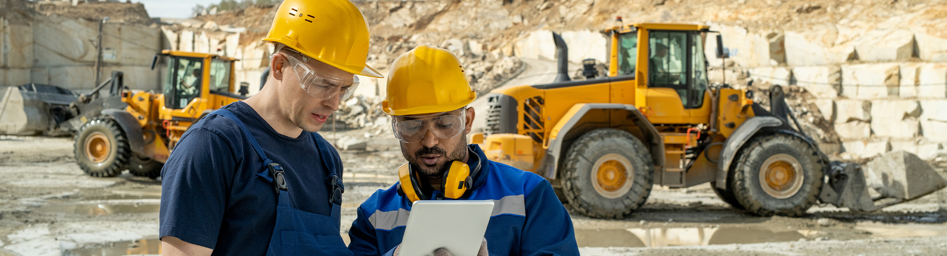 Bauarbeiter auf Baustelle