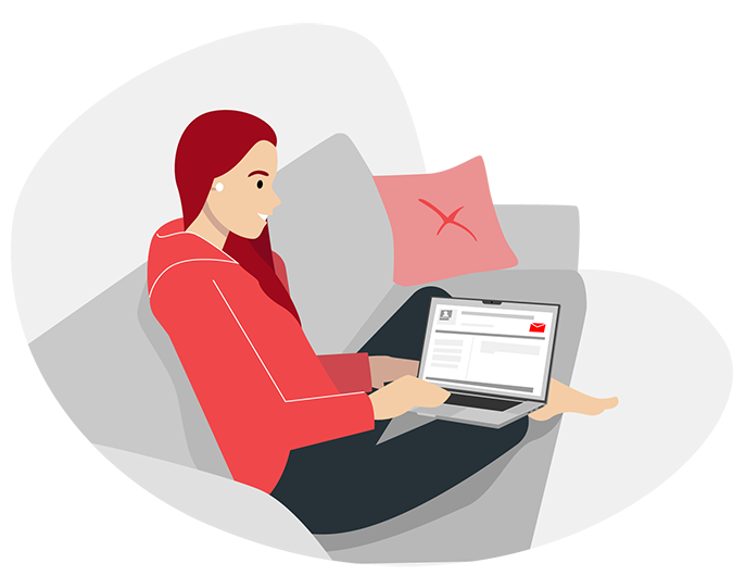sv-onlinepostfach-illustration-frau-mit-laptop
