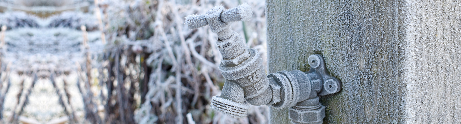 Eingefrorerener Wasserhahn