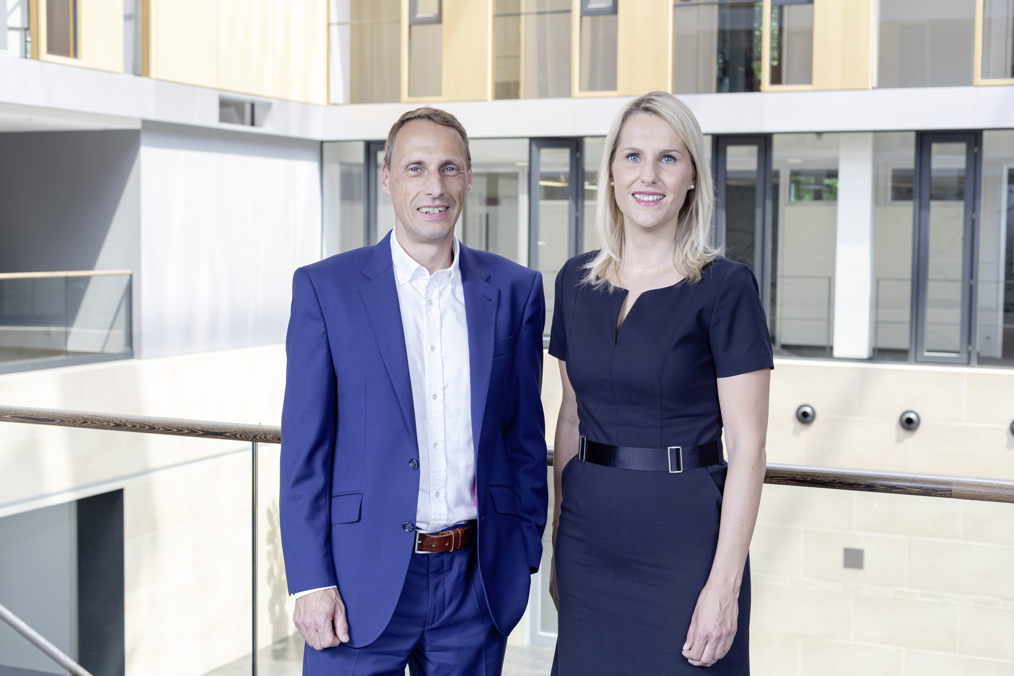 Die Geschäftsführer der SV CUBE GmbH Stephan Schwegat und Franziska Reuter