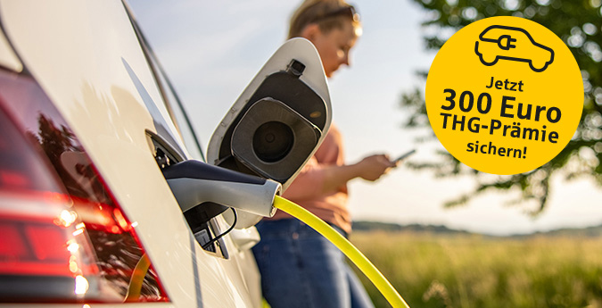 THG-Prämie - Elektroauto wird geladen