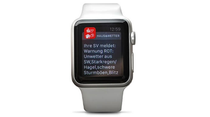 SV Haus & Wetter auf Apple Watch