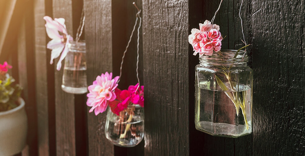 Blumen im Glas