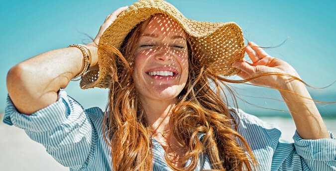 Frau am Strand