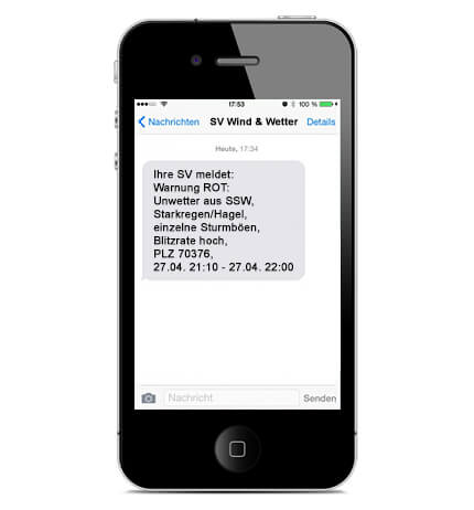 WIND Unwetterwarnung per SMS