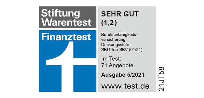 Auszeichnung Stiftung Warentest | Sehr gut im Finanztest